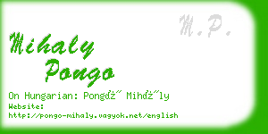 mihaly pongo business card